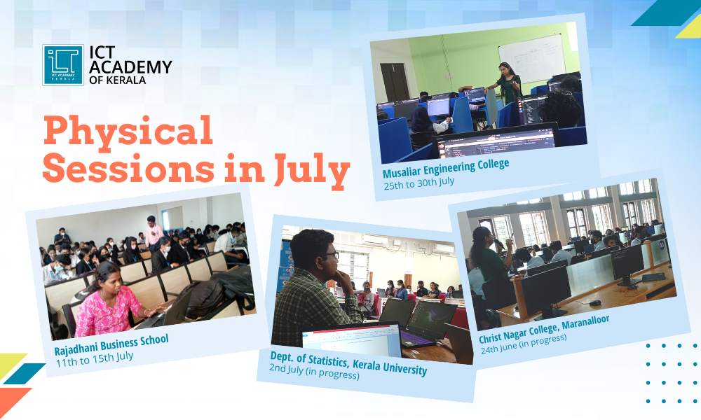 Physical sessions in July